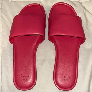 Sandals A New Day brand Hot Pink Slide Sandals